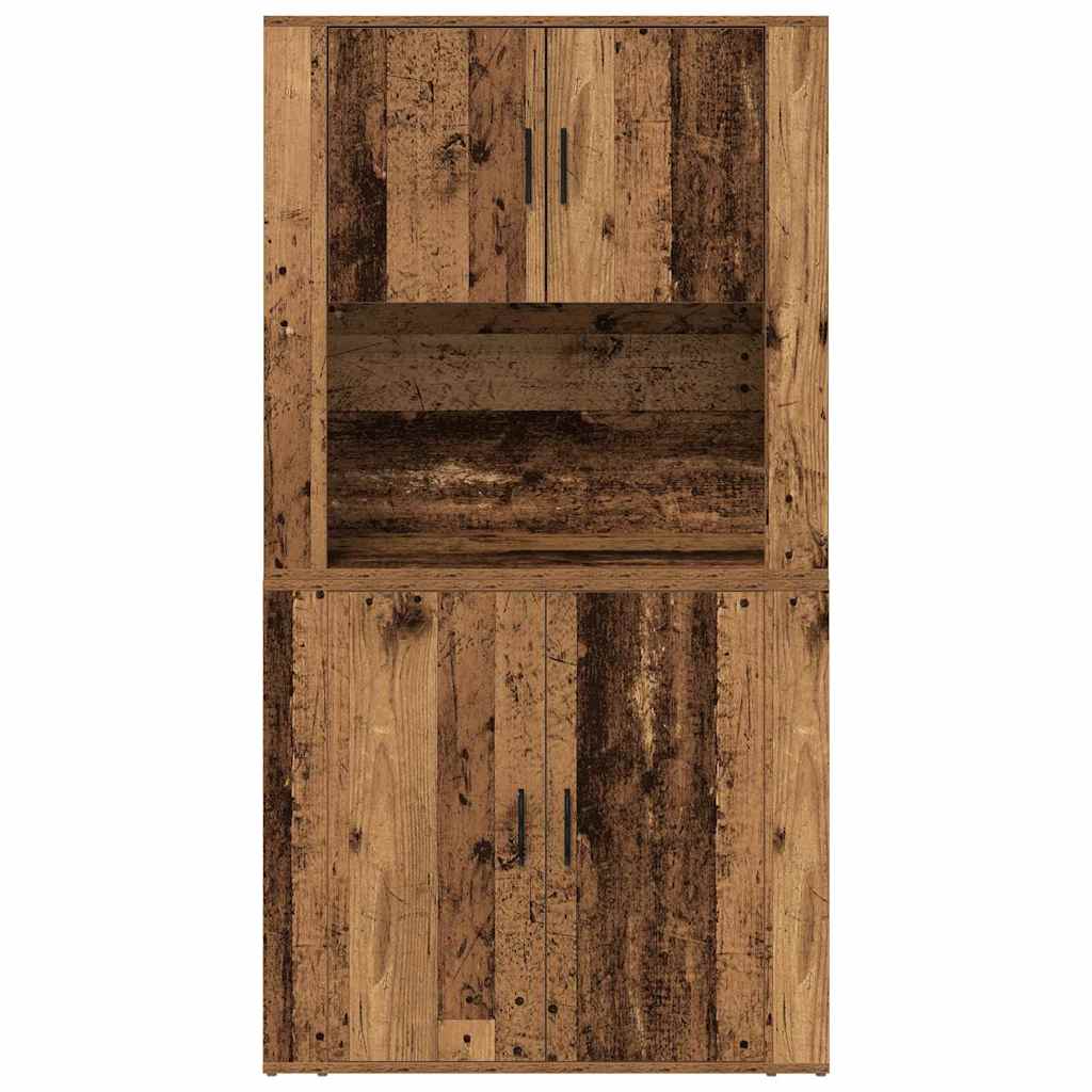 vidaXL Highboard Stare drewno 80 x 33 x 150 cm Materiał drewnopochodny