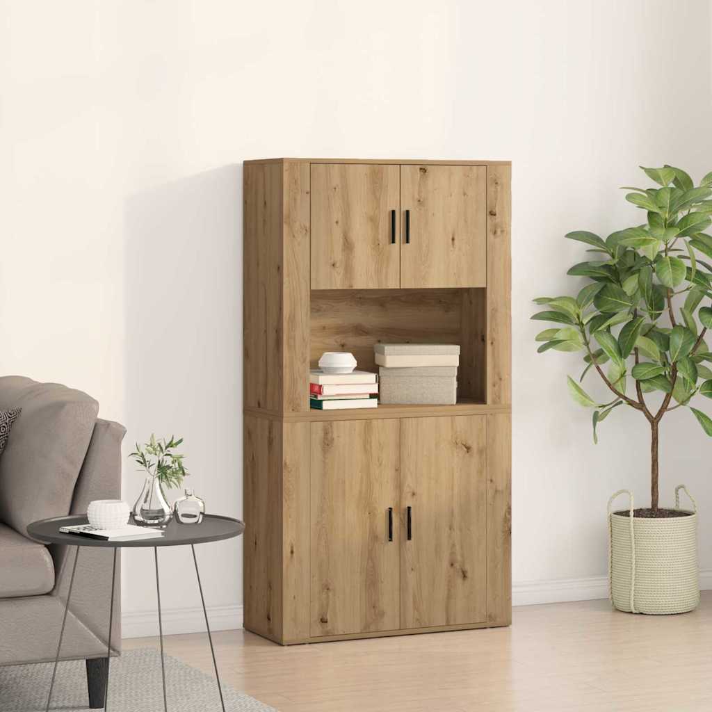 vidaXL Highboard Dąb rzemieślniczy 80 x 33 x 150 cm