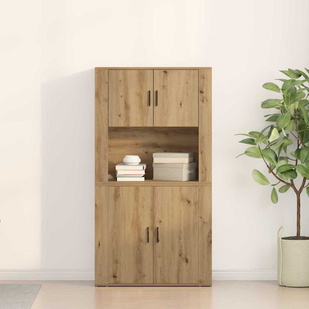 vidaXL Highboard Dąb rzemieślniczy 80 x 33 x 150 cm