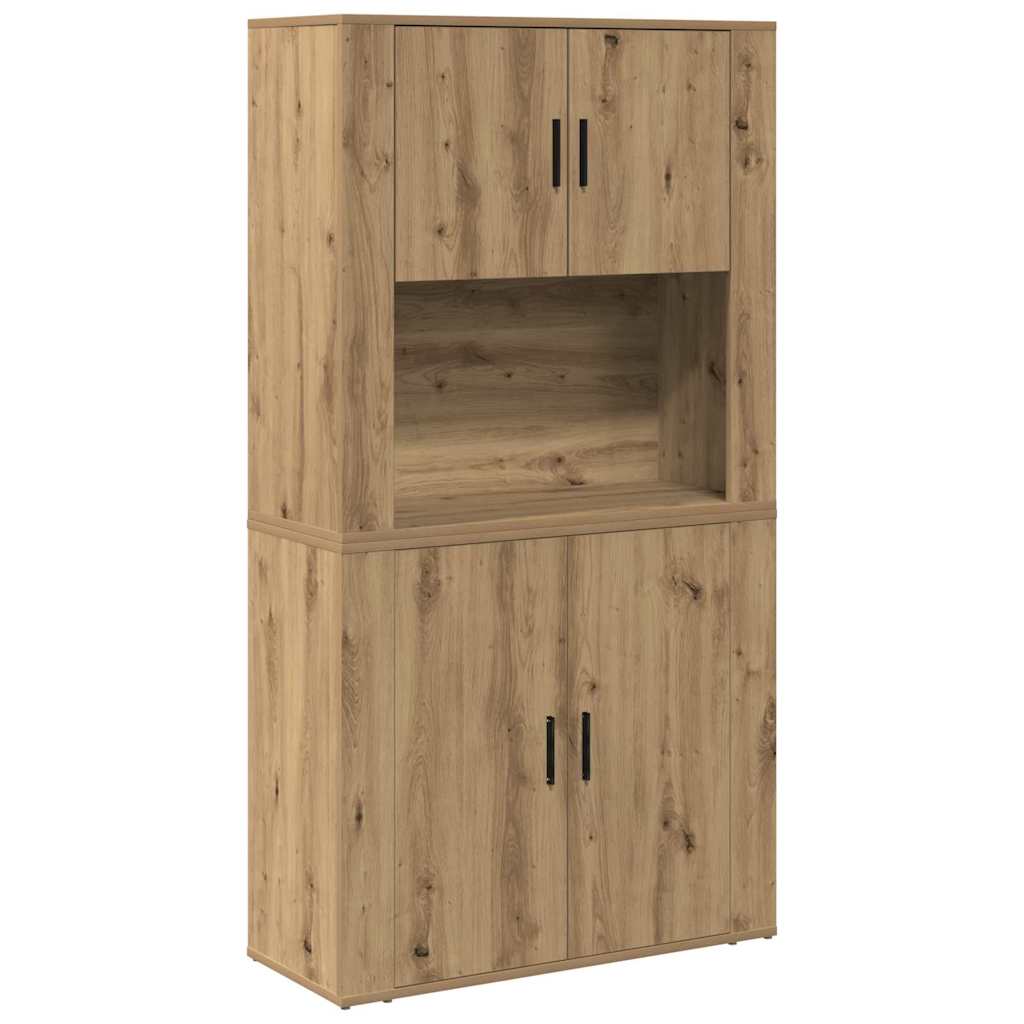 vidaXL Highboard Dąb rzemieślniczy 80 x 33 x 150 cm