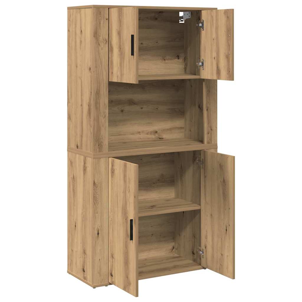 vidaXL Highboard Dąb rzemieślniczy 80 x 33 x 150 cm