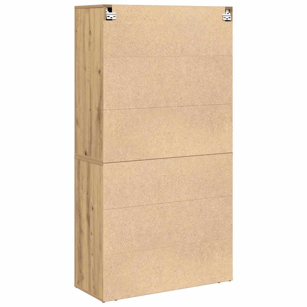 vidaXL Highboard Dąb rzemieślniczy 80 x 33 x 150 cm