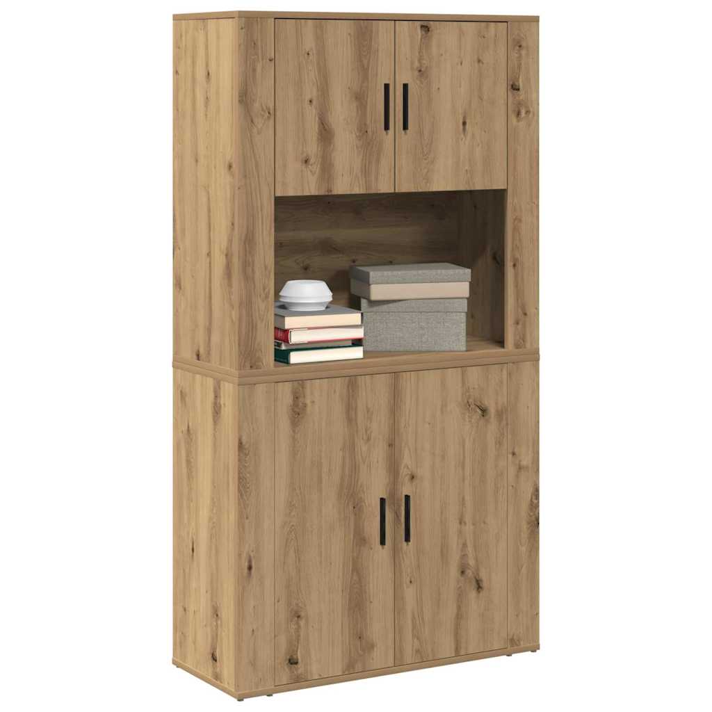 vidaXL Highboard Dąb rzemieślniczy 80 x 33 x 150 cm