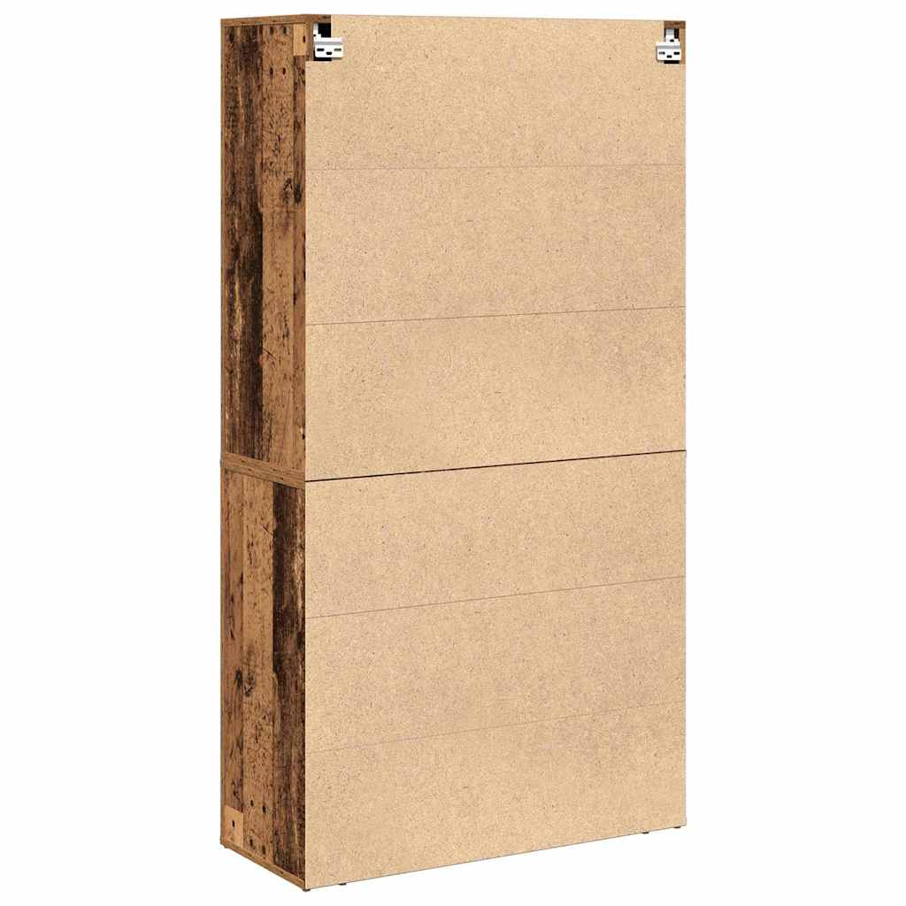 vidaXL Wysokie biurko z szufladą Stare drewno 80 x 33 x 150 cm