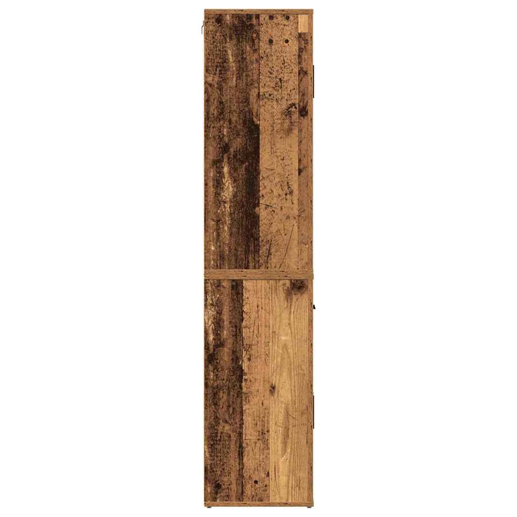 vidaXL Wysokie biurko z szufladą Stare drewno 80 x 33 x 150 cm