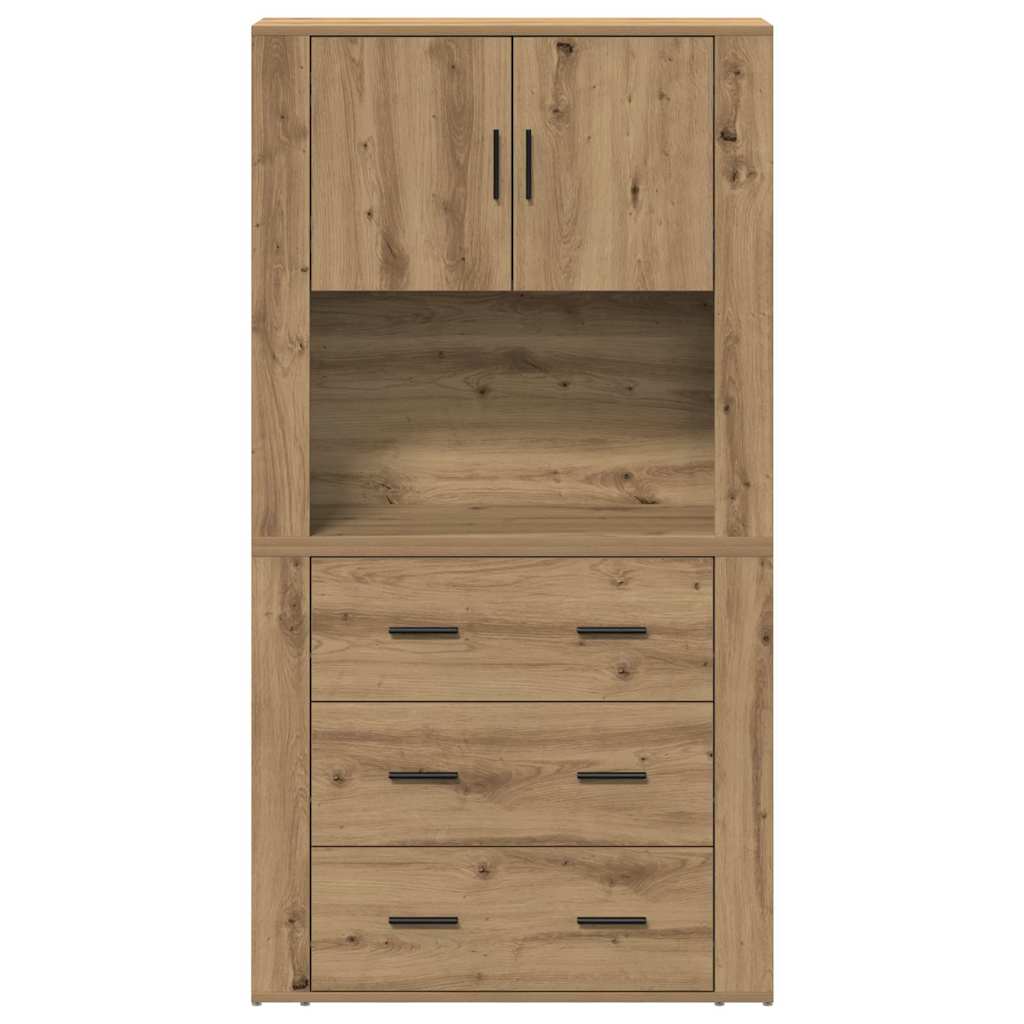 vidaXL Highboard z szufladą Dąb rzemieślniczy 80 x 33 x 150 cm