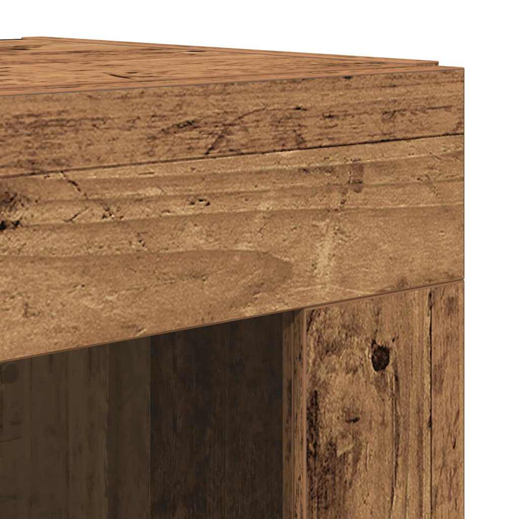 vidaXL Highboard 2 pcs Stare drewno Materiał drewnopochodny