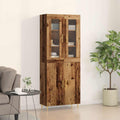 vidaXL Highboard 2 pcs Stare drewno Materiał drewnopochodny