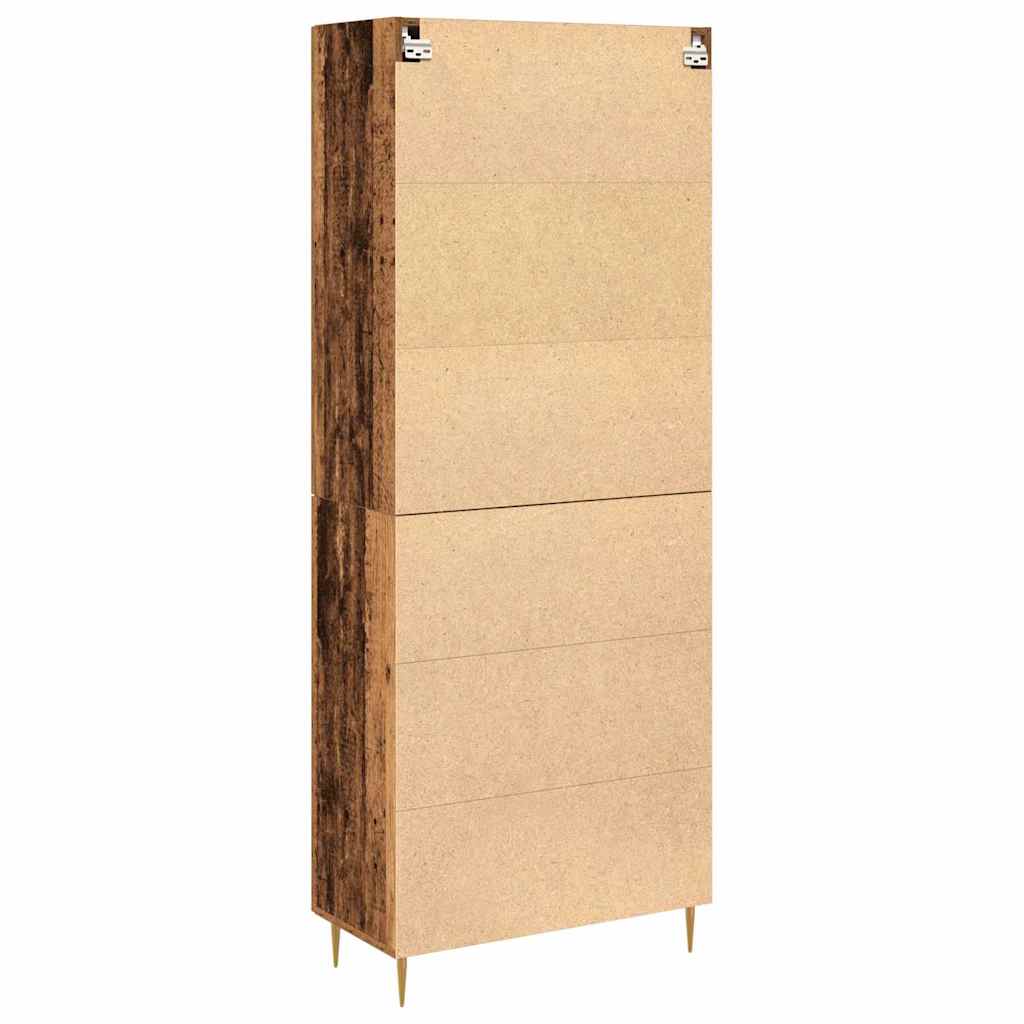 vidaXL Highboard 2 pcs Stare drewno Materiał drewnopochodny