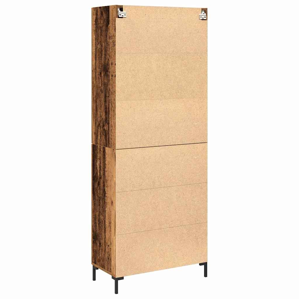 vidaXL Highboard 2 pcs Stare drewno 69,5 x 34 x 180 cm