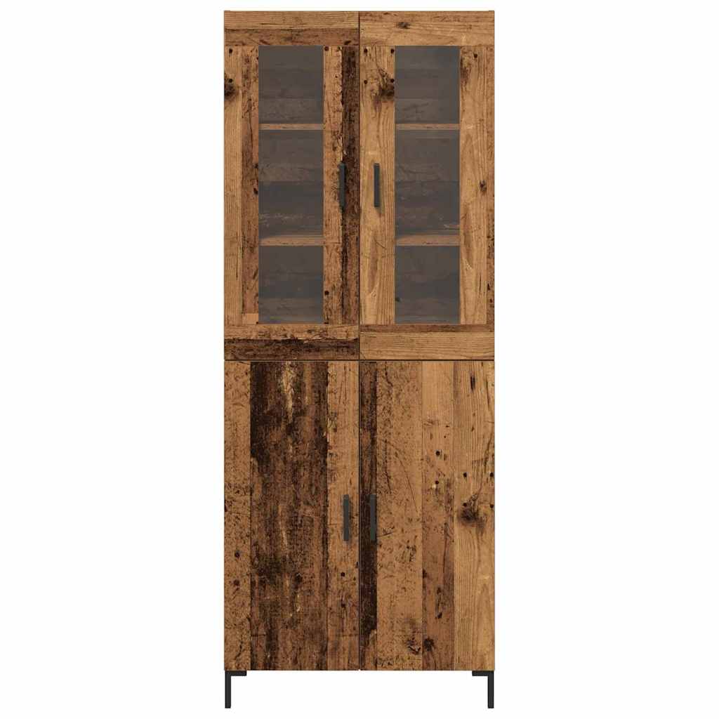 vidaXL Highboard 2 pcs Stare drewno 69,5 x 34 x 180 cm