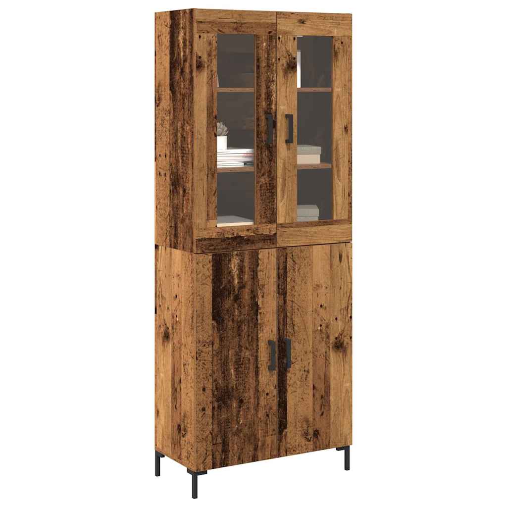 vidaXL Highboard 2 pcs Stare drewno 69,5 x 34 x 180 cm