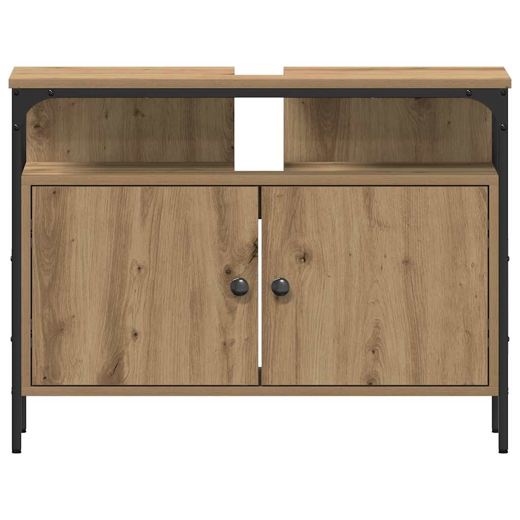 vidaXL Zestaw mebli łazienkowych 3 pcs Brązowy Materiał drewnopochodny