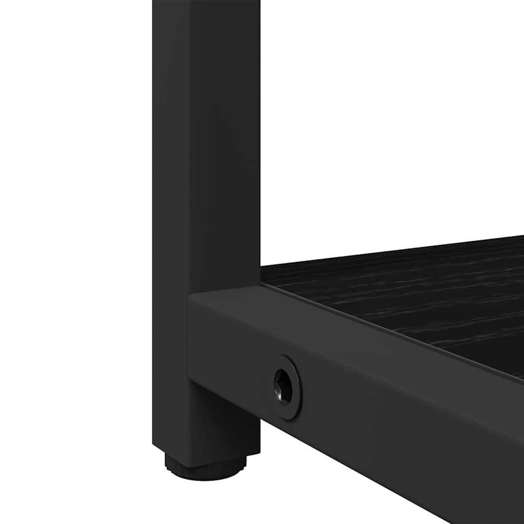 vidaXL Zestaw mebli łazienkowych 3 pcs Czarny Materiał drewnopochodny