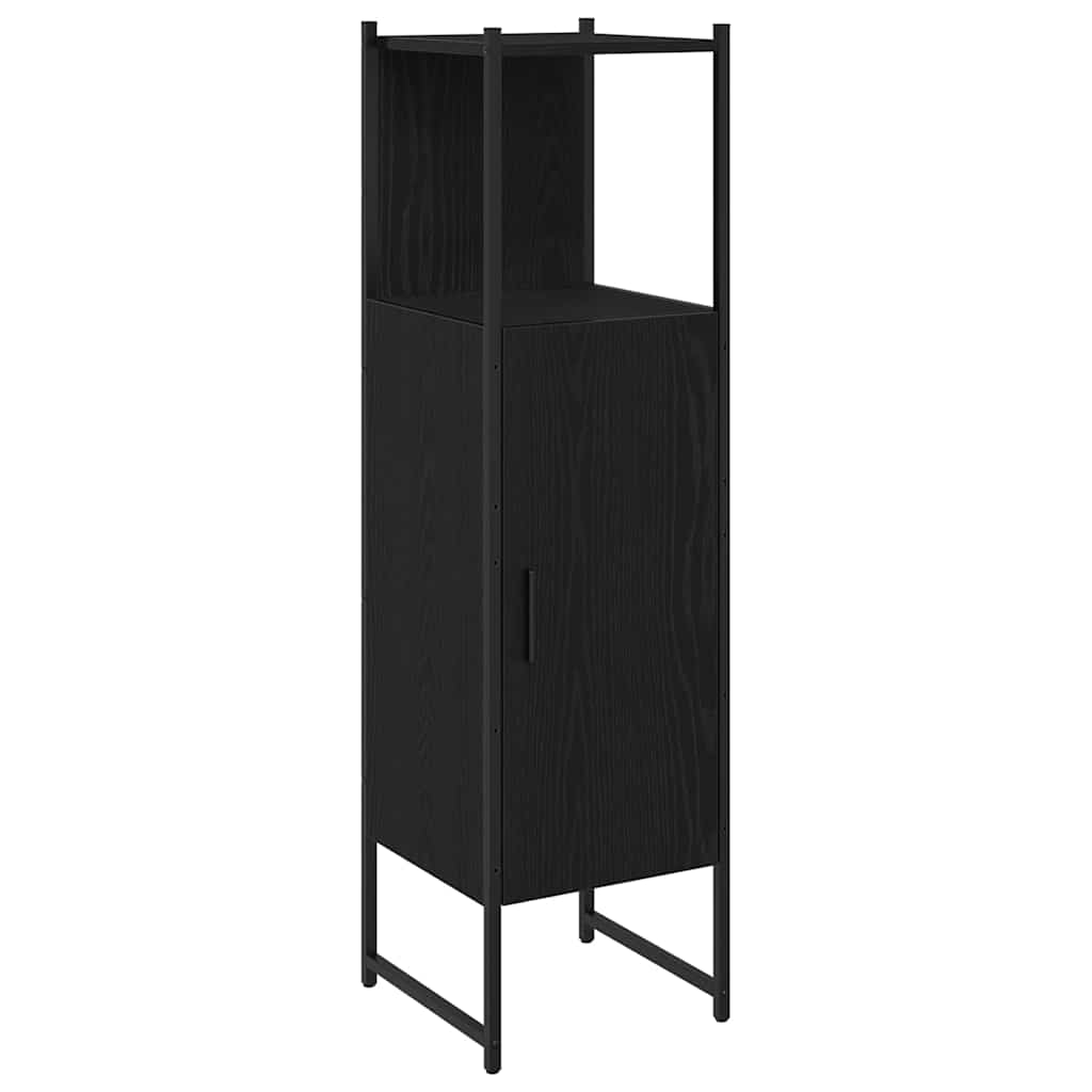 vidaXL Zestaw mebli łazienkowych 3 pcs Czarny Materiał drewnopochodny