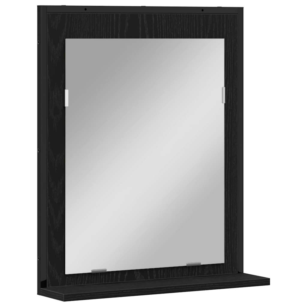 vidaXL Zestaw mebli łazienkowych 3 pcs Czarny Materiał drewnopochodny