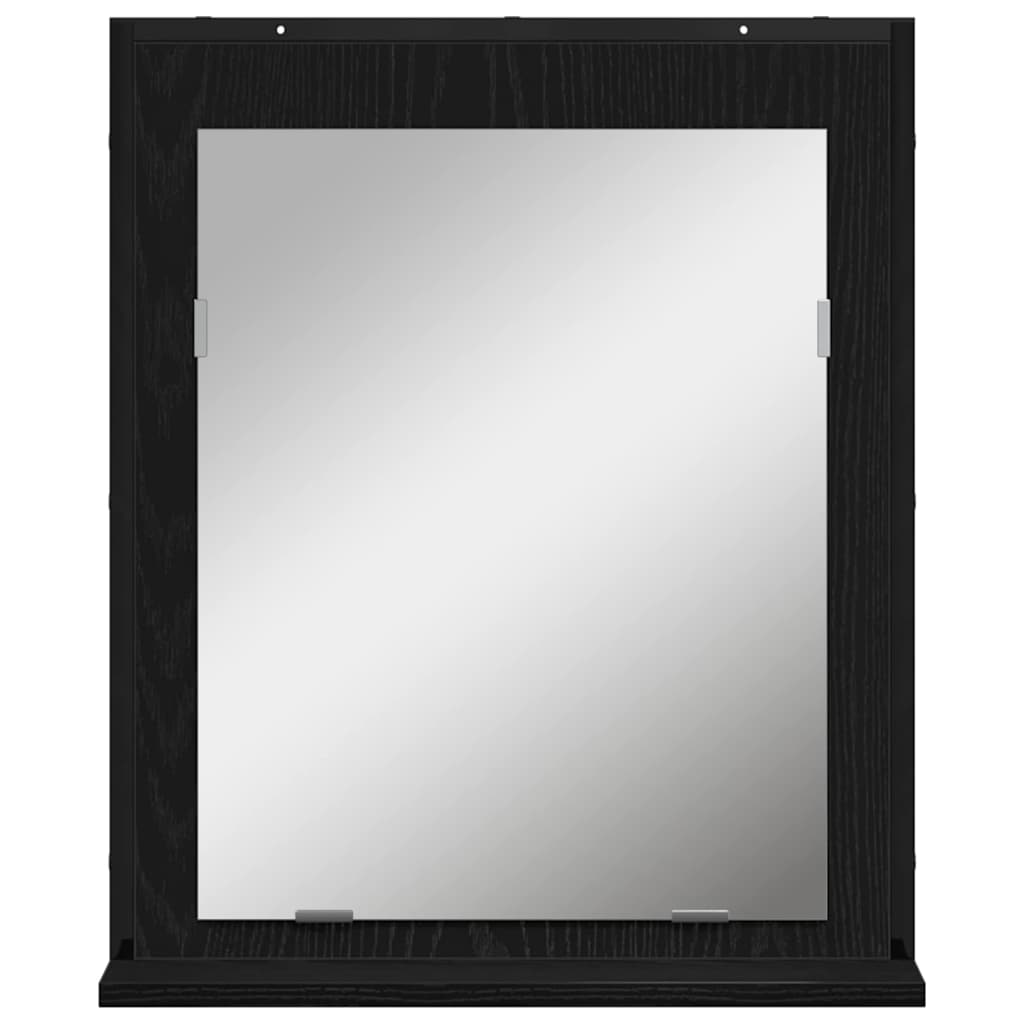 vidaXL Zestaw mebli łazienkowych 4 pcs Czarny Materiał drewnopochodny