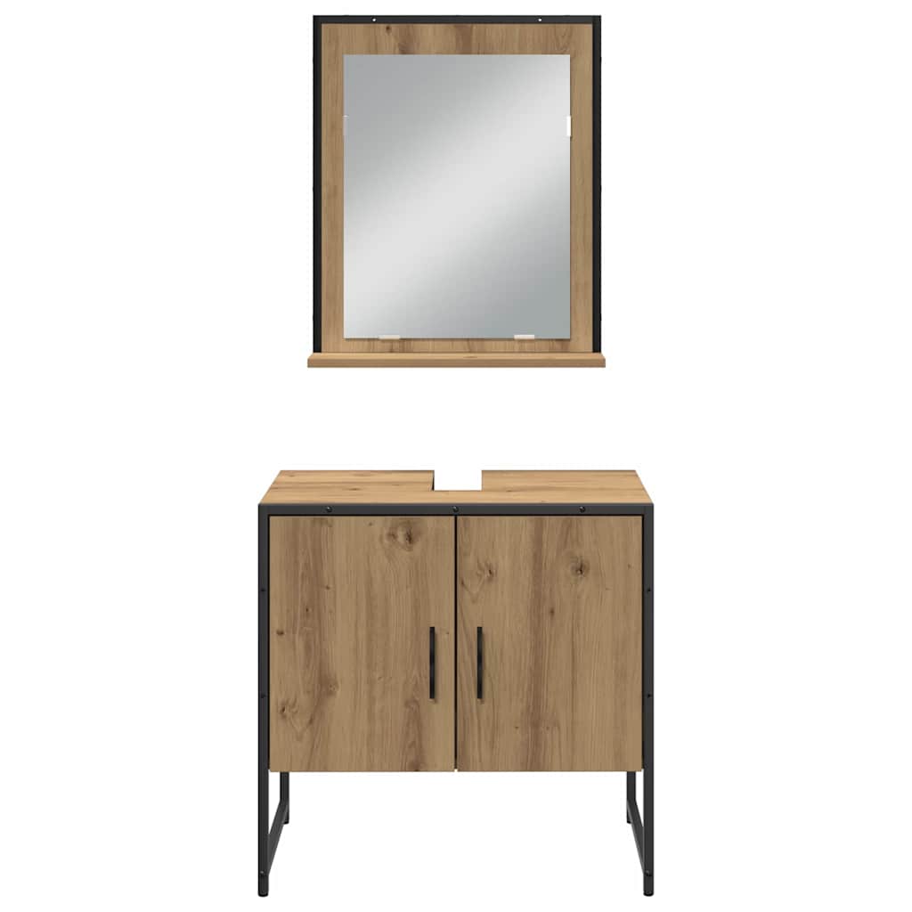 vidaXL Zestaw mebli łazienkowych 4 pcs Brązowy 33 x 33 x 185.5 cm