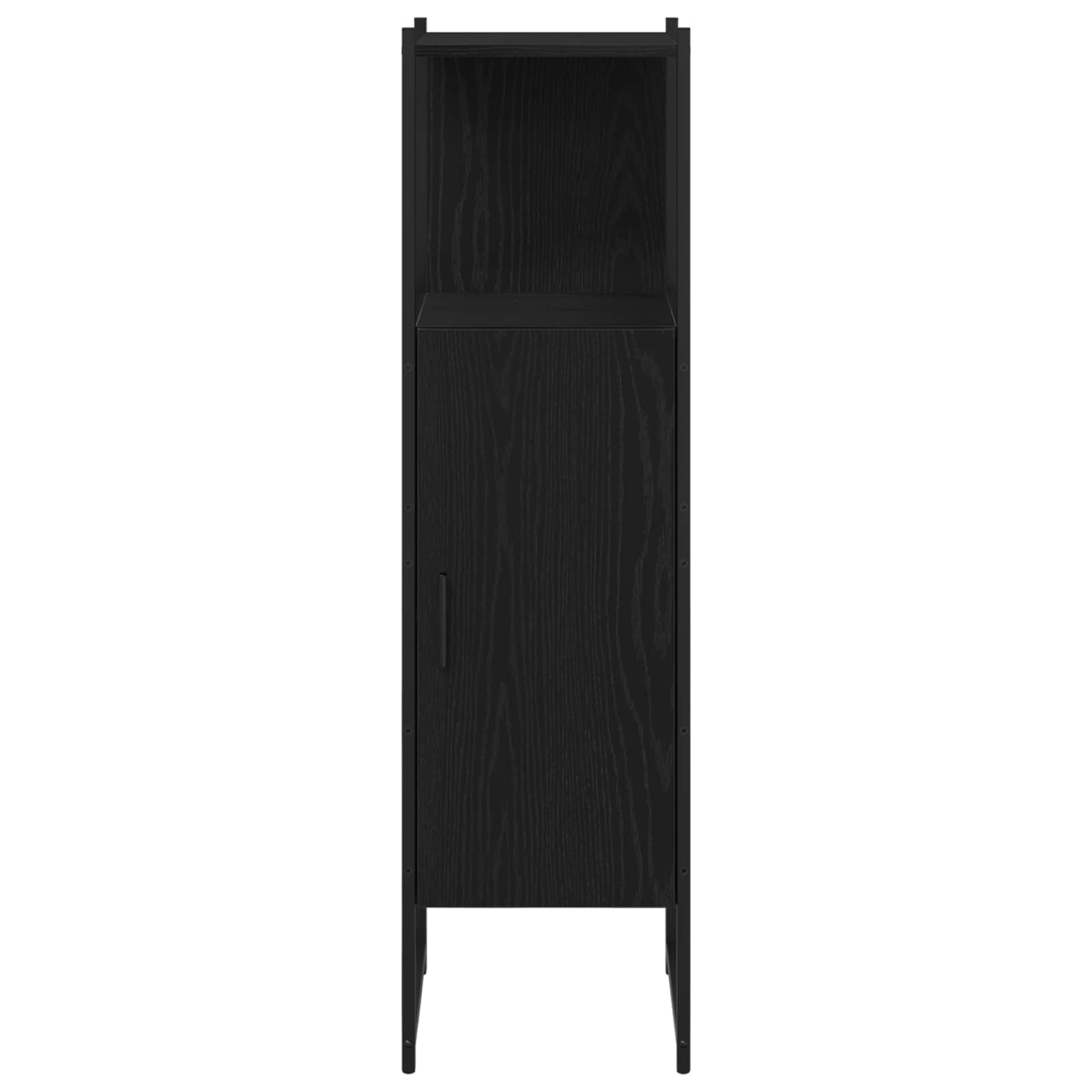 vidaXL Zestaw mebli łazienkowych 4 pcs Czarny Materiał drewnopochodny