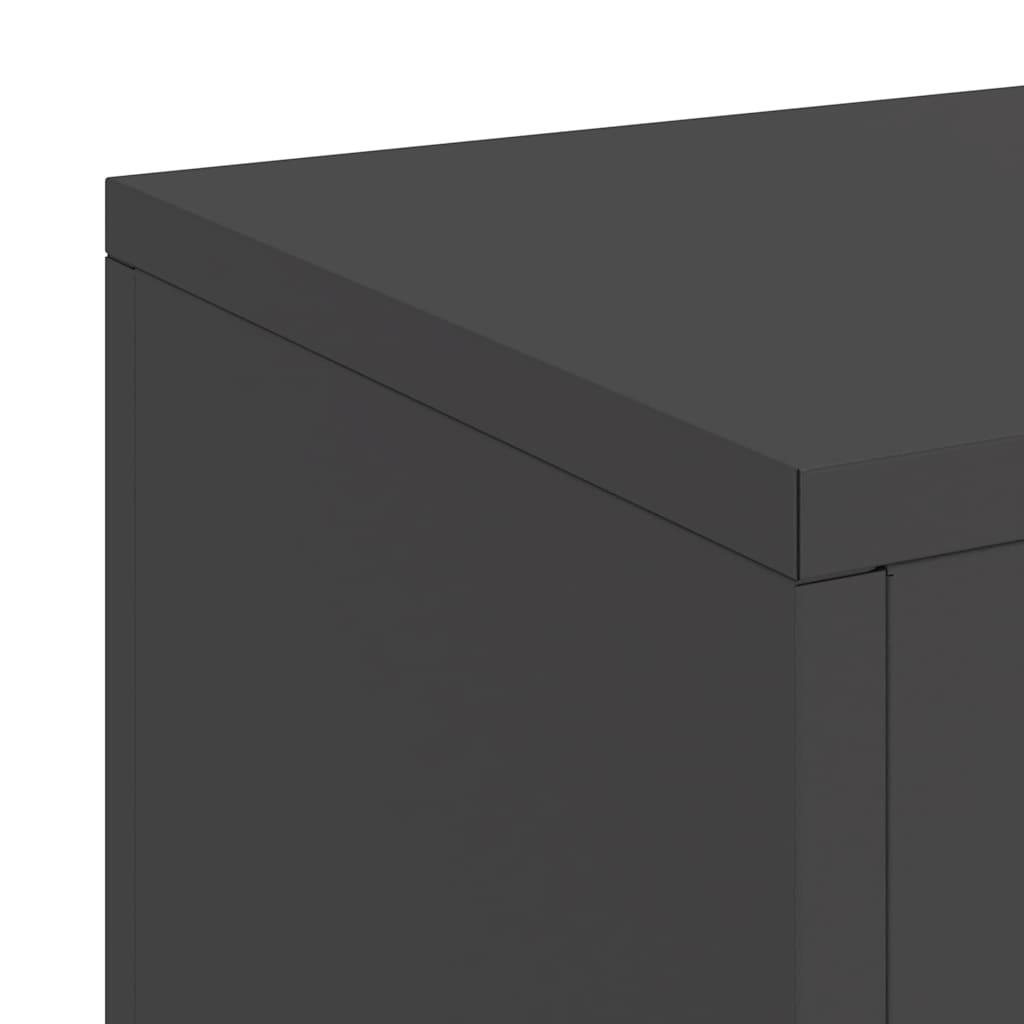vidaXL Stojak na rośliny 2 pcs Czarny 24 x 24 x 35 cm Stal