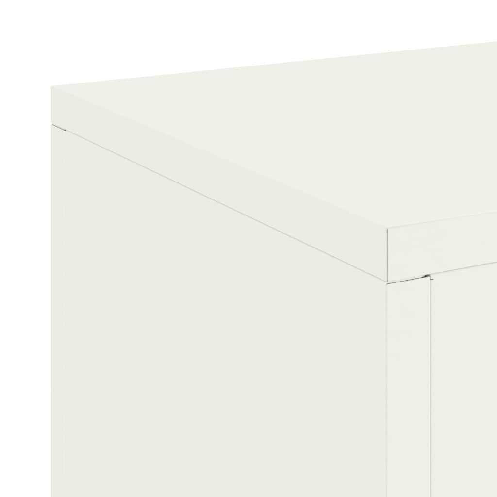 vidaXL Stojak na rośliny 2 pcs Biały 24 x 24 x 35 cm Stal