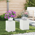 vidaXL Stojak na rośliny 2 pcs Biały 24 x 24 x 35 cm Stal
