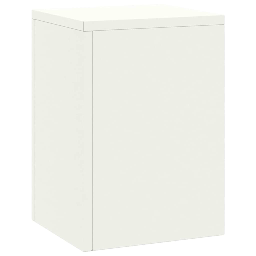 vidaXL Stojak na rośliny 2 pcs Biały 24 x 24 x 35 cm Stal
