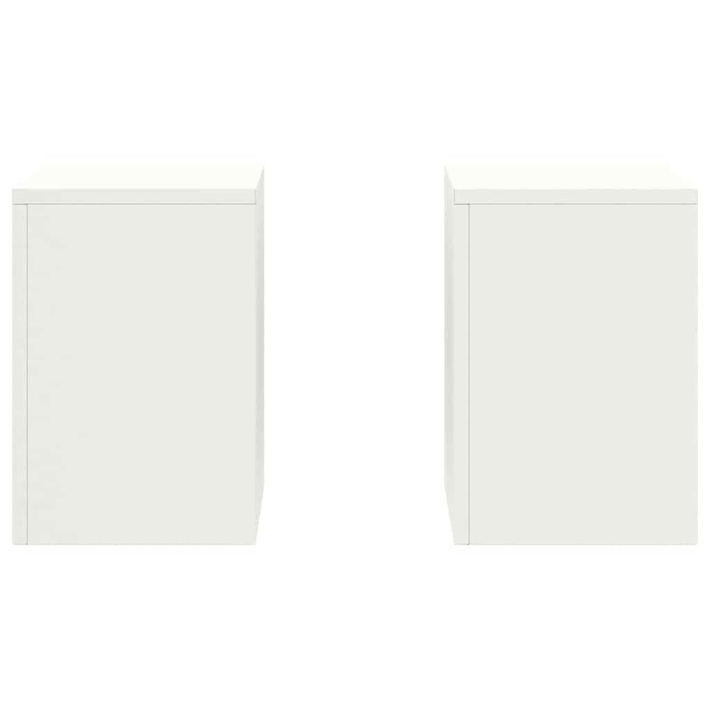vidaXL Stojak na rośliny 2 pcs Biały 24 x 24 x 35 cm Stal
