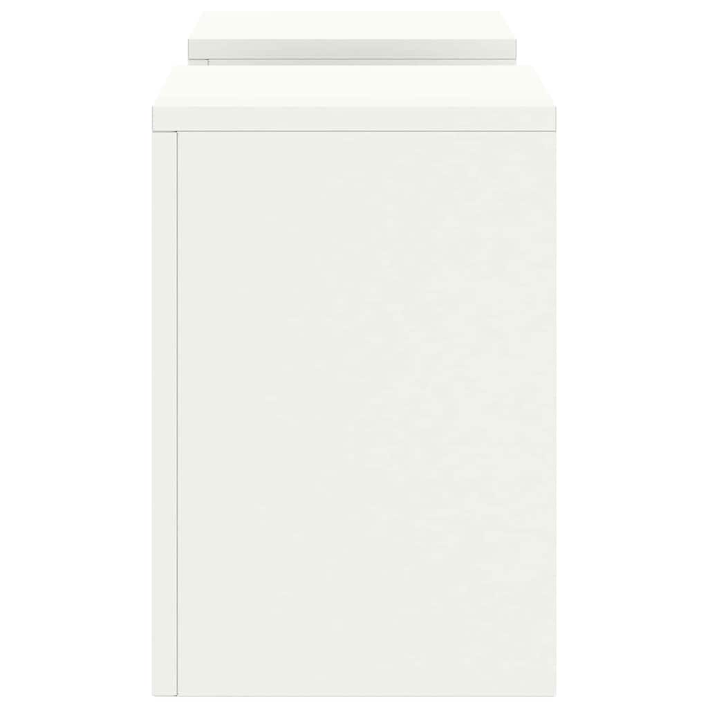 vidaXL Stojak na rośliny 2 pcs Biały 24 x 24 x 35 cm Stal