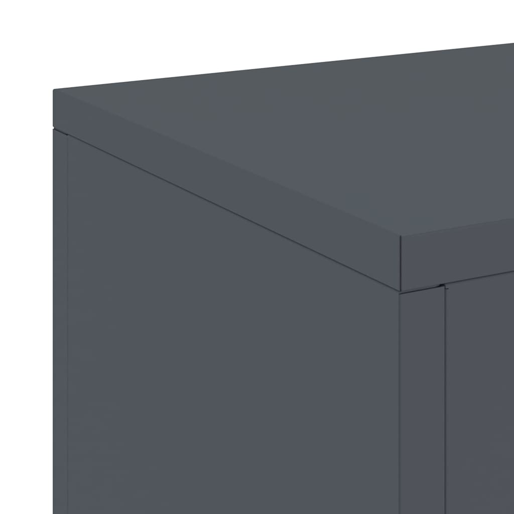 vidaXL Stojak na rośliny 2 pcs Antracyt 24 x 24 x 35 cm Stal