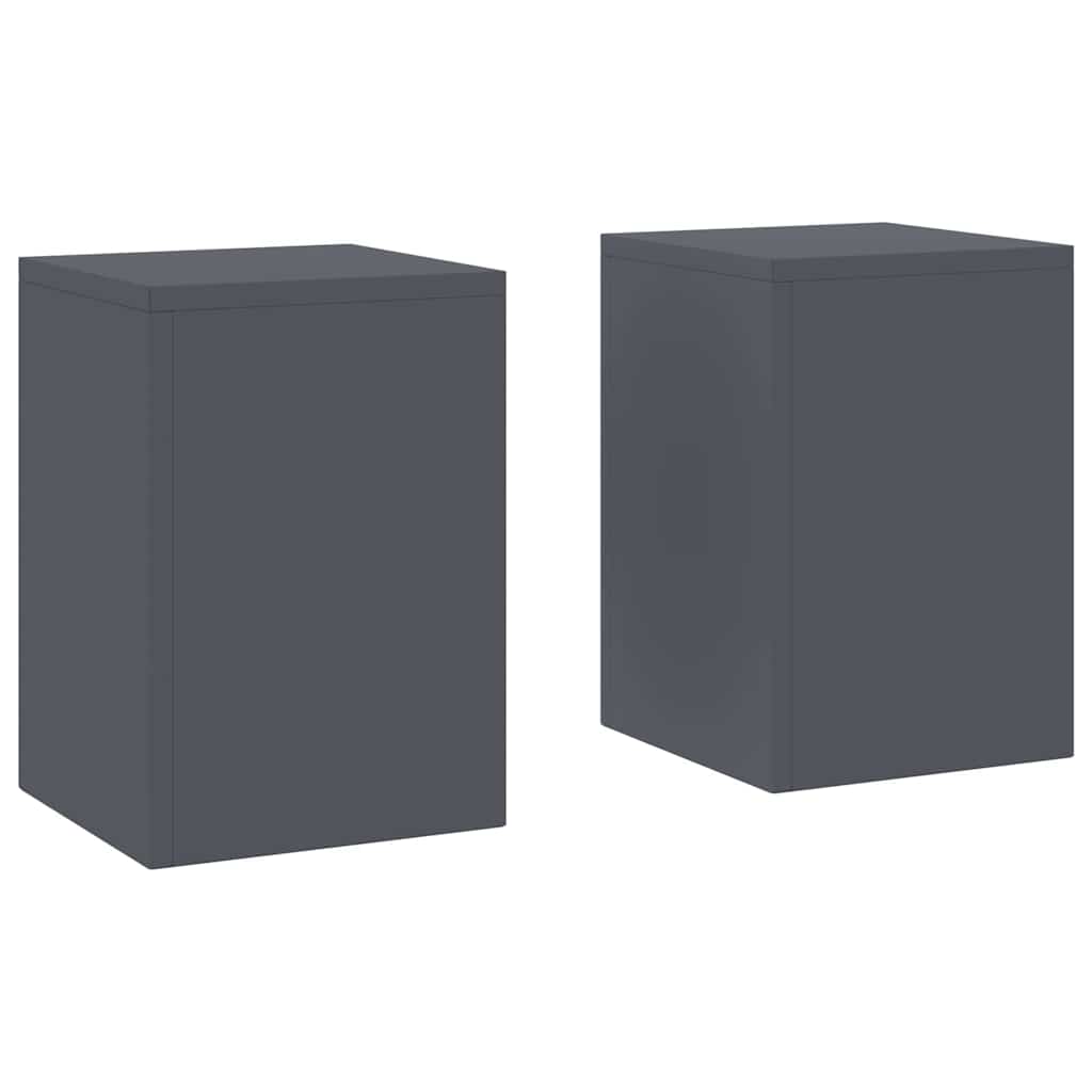 vidaXL Stojak na rośliny 2 pcs Antracyt 24 x 24 x 35 cm Stal