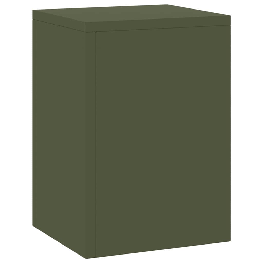vidaXL Stojak na rośliny 2 pcs oliwkowy 24 x 24 x 35 cm Stal