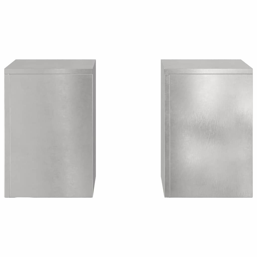 vidaXL Stojak na rośliny 2 pcs Srebrny 24 x 24 x 35 cm stal nierdzewna