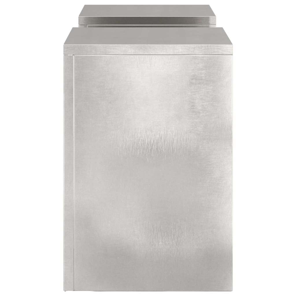 vidaXL Stojak na rośliny 2 pcs Srebrny 24 x 24 x 35 cm stal nierdzewna