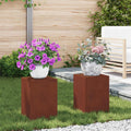 vidaXL Stojak na rośliny 2 pcs Rdzawy 24 x 24 x 35 cm