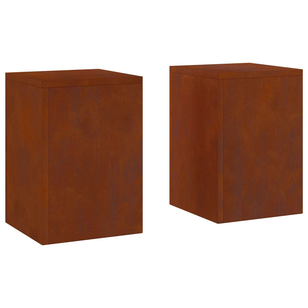 vidaXL Stojak na rośliny 2 pcs Rdzawy 24 x 24 x 35 cm