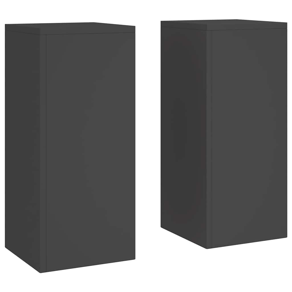 vidaXL Stojak na rośliny 2 pcs Czarny 24 x 24 x 55 cm Stal