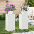 vidaXL Stojak na rośliny 2 pcs Biały 24 x 24 x 55 cm Stal