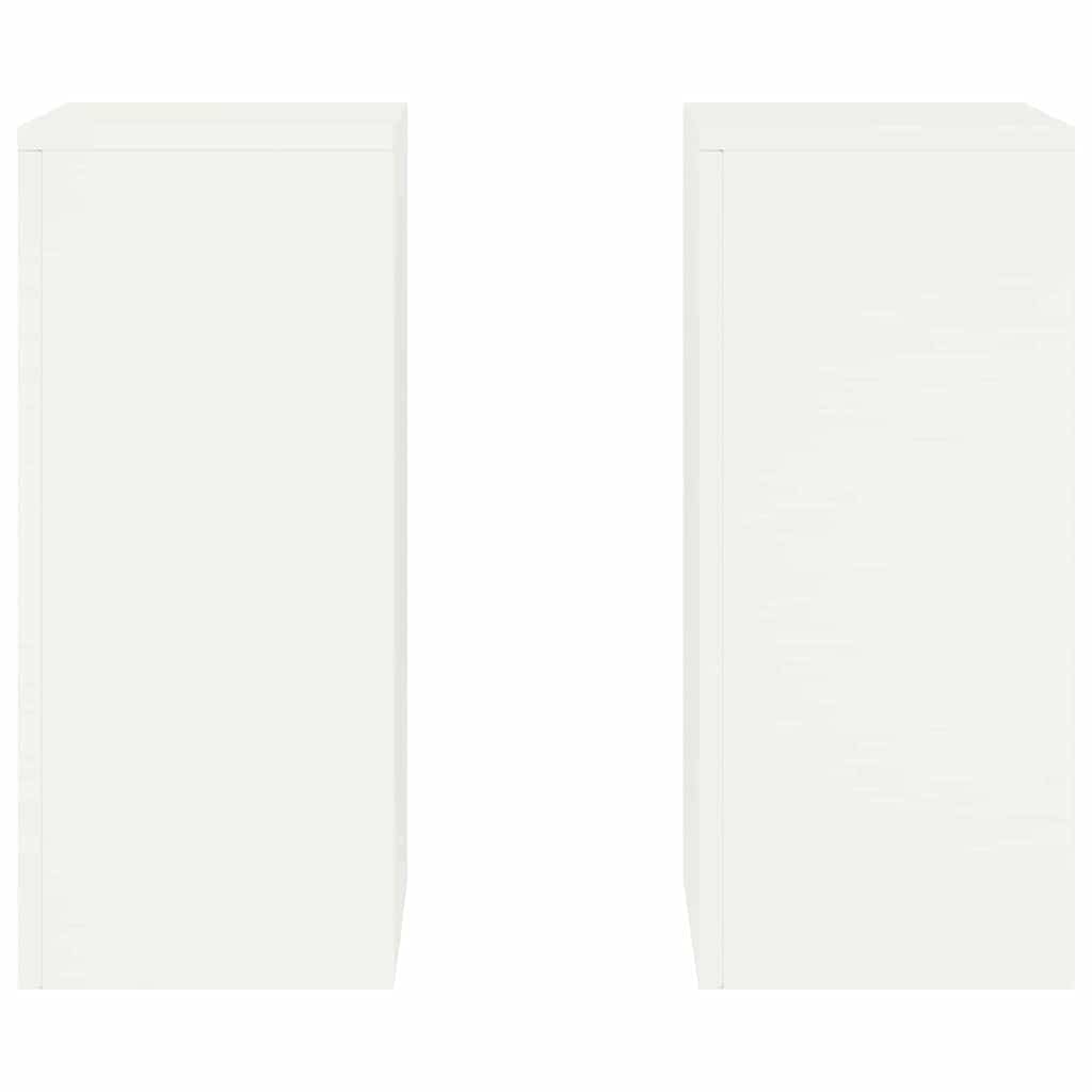 vidaXL Stojak na rośliny 2 pcs Biały 24 x 24 x 55 cm Stal
