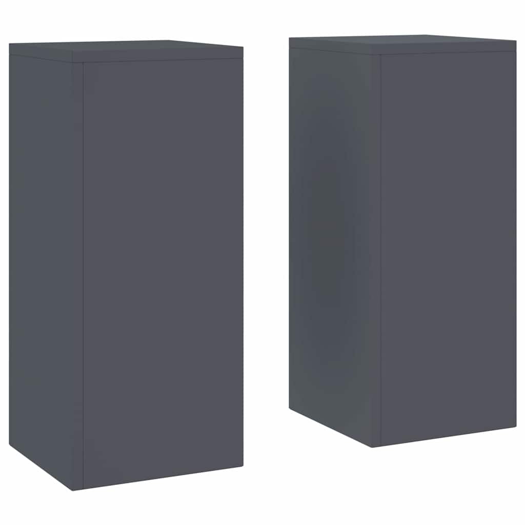 vidaXL Stojak na rośliny 2 pcs Antracyt 24 x 24 x 55 cm Stal