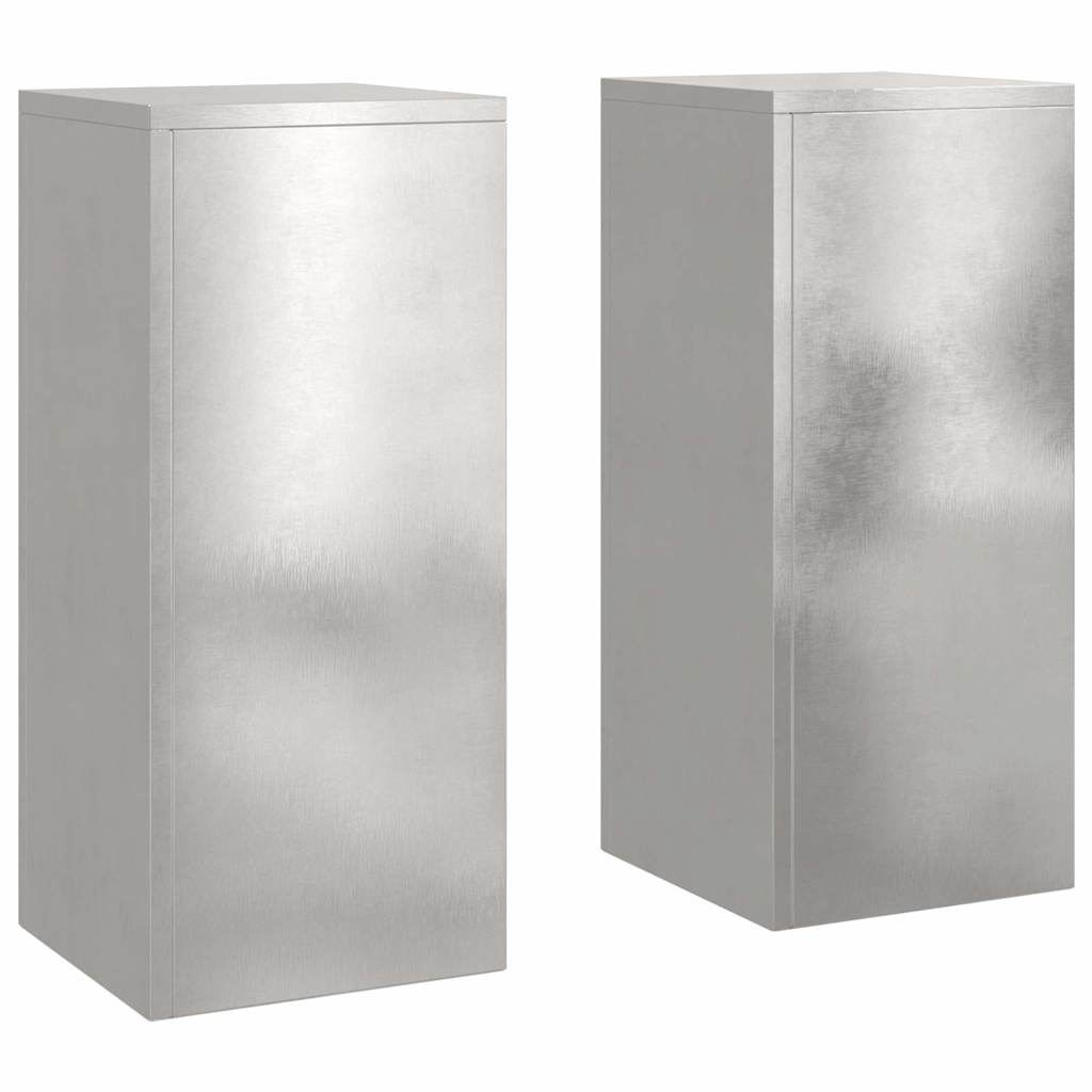 vidaXL Stojak na rośliny 2 pcs Srebrny 24 x 24 x 55 cm stal nierdzewna