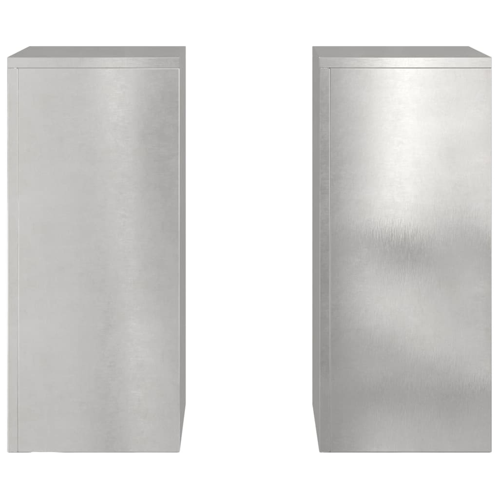 vidaXL Stojak na rośliny 2 pcs Srebrny 24 x 24 x 55 cm stal nierdzewna