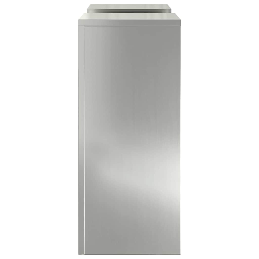 vidaXL Stojak na rośliny 2 pcs Srebrny 24 x 24 x 55 cm