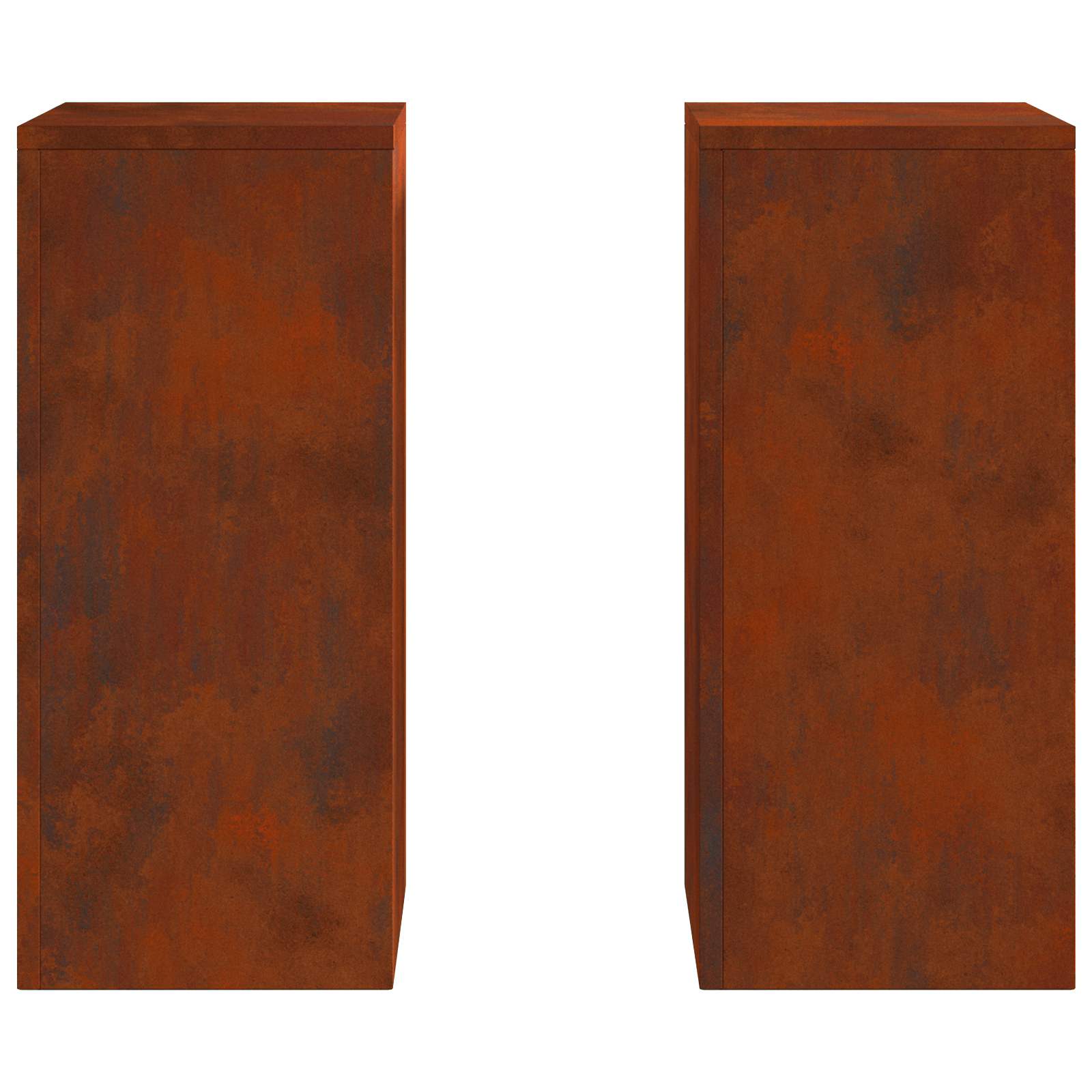 vidaXL Stojak na rośliny 2 pcs Rdzawy 24 x 24 x 55 cm