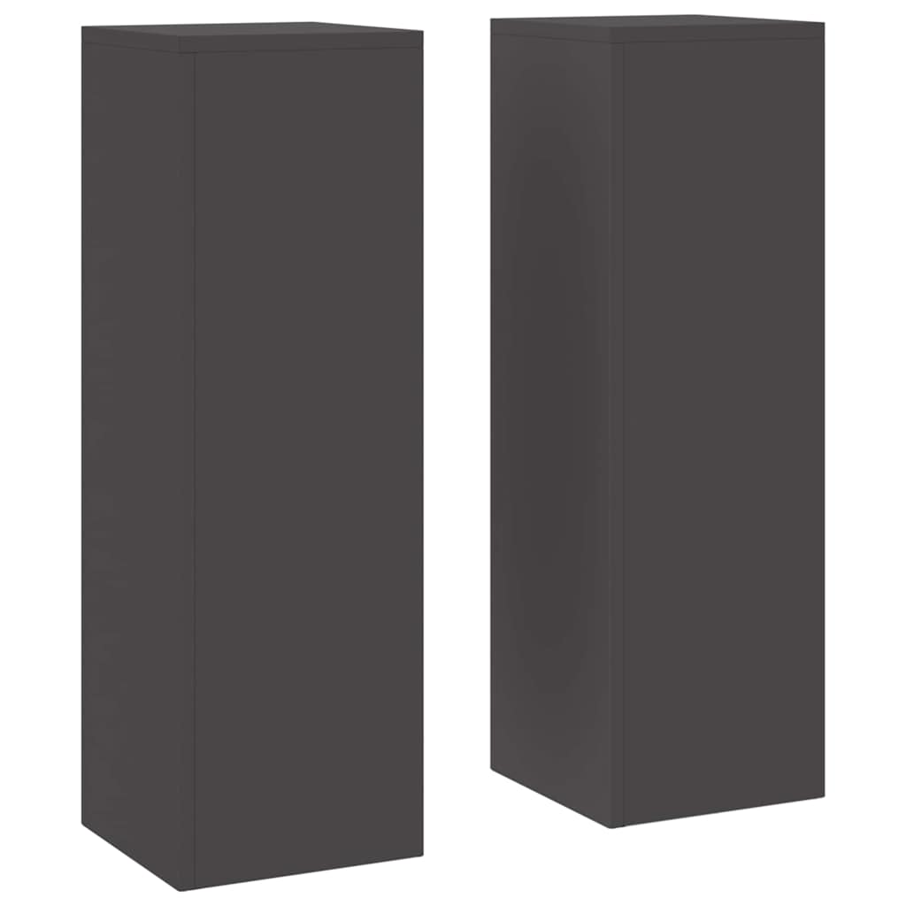 vidaXL Stojak na rośliny 2 pcs Czarny 24 x 24 x 75 cm Stal