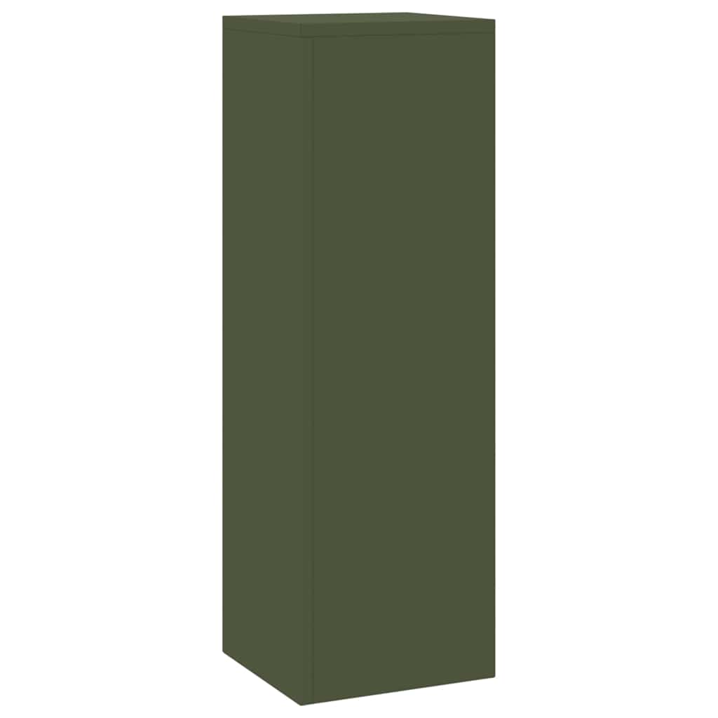 vidaXL Stojak na rośliny 2 pcs oliwkowy 24 x 24 x 75 cm Stal