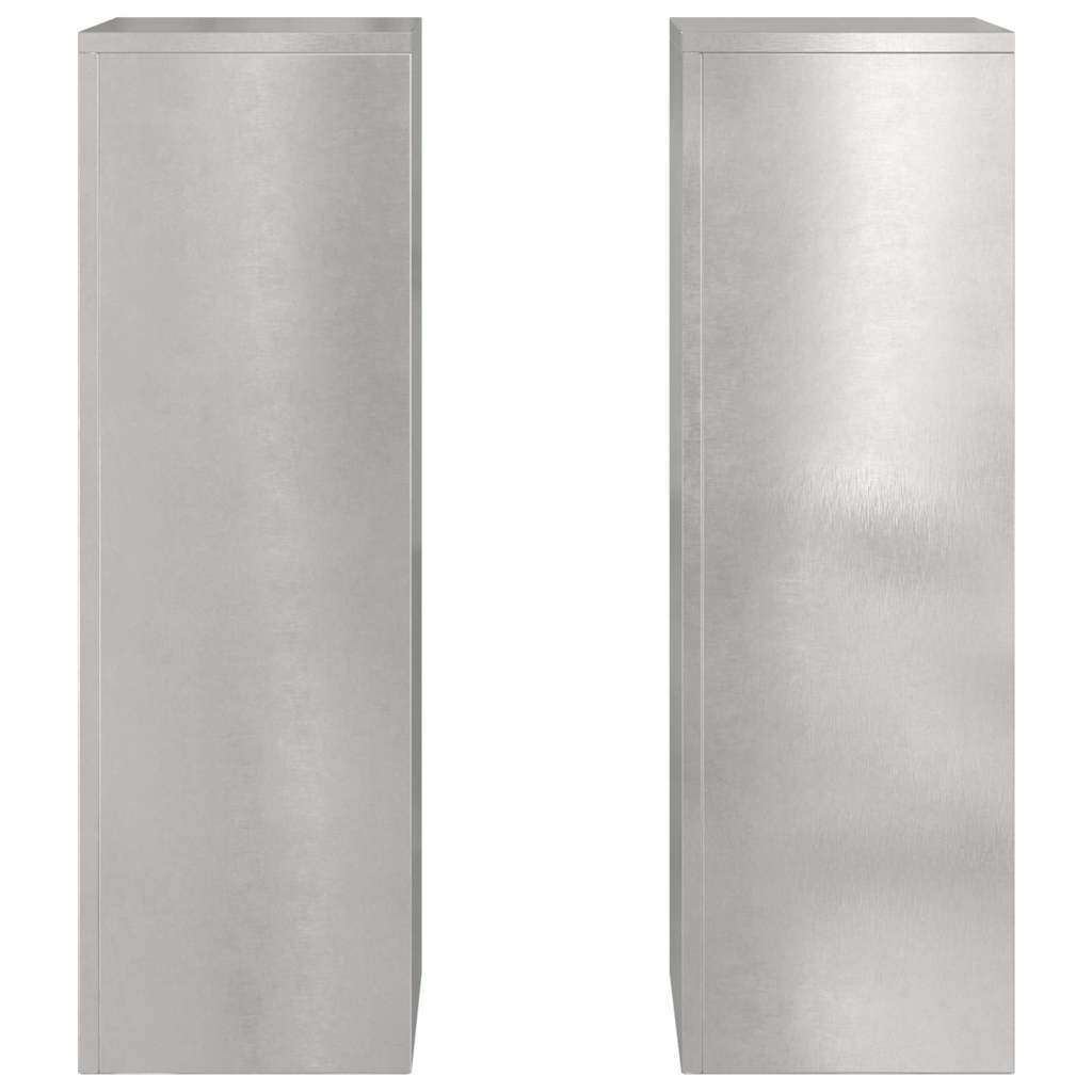 vidaXL Stojak na rośliny 2 pcs Srebrny 24 x 24 x 75 cm stal nierdzewna