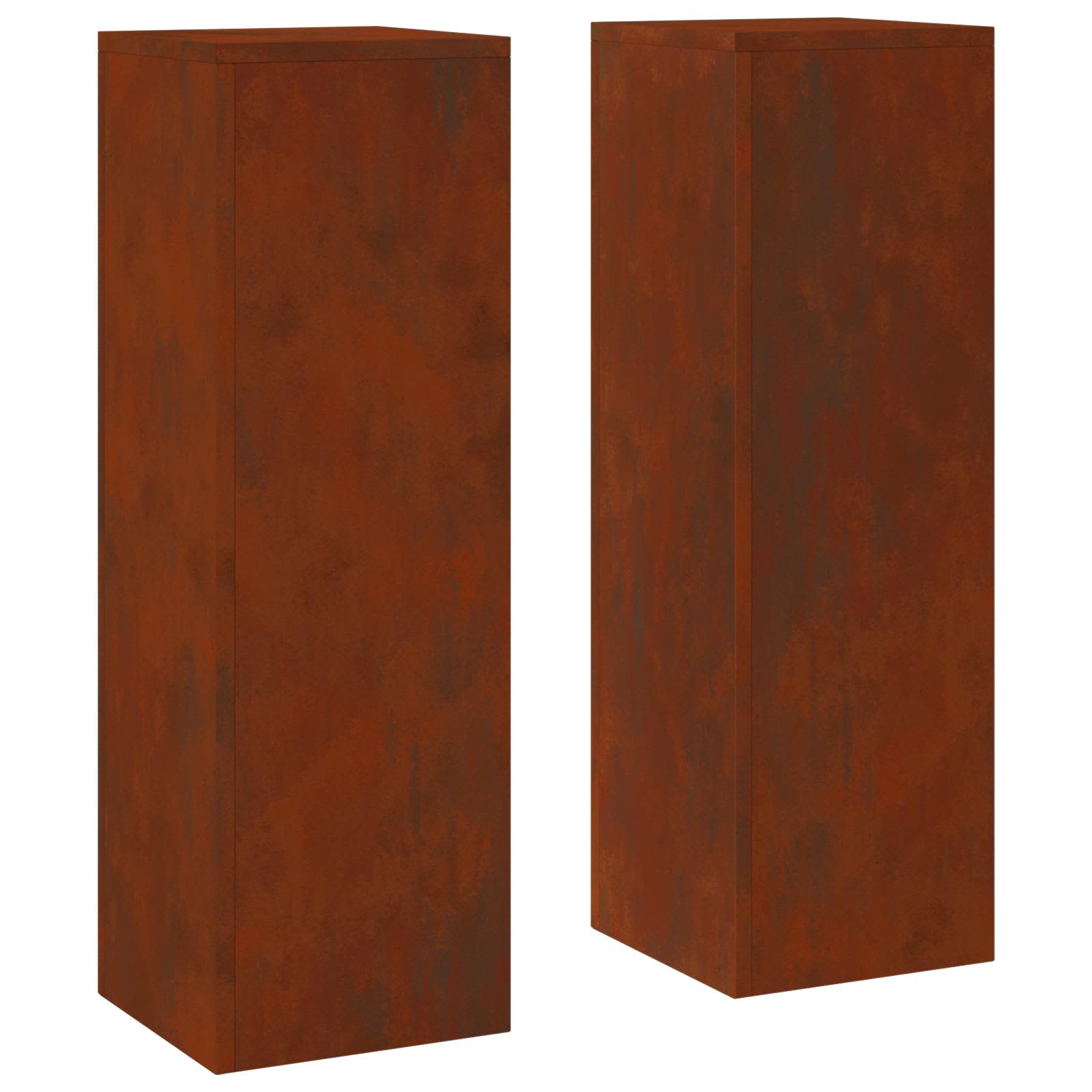 vidaXL Stojak na rośliny 2 pcs Rdzawy 24 x 24 x 75 cm