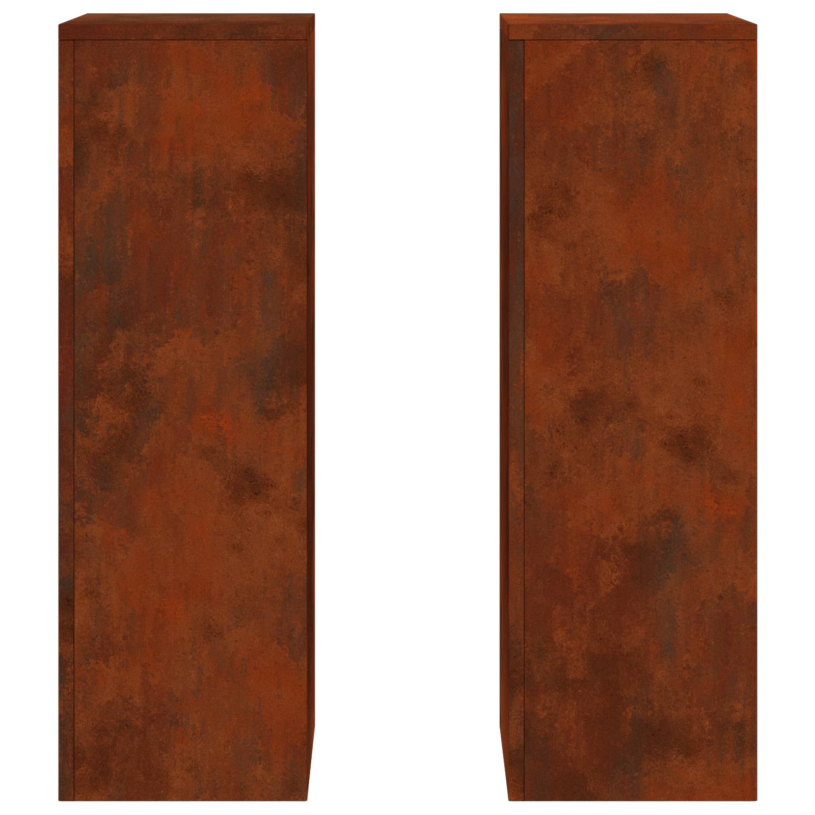 vidaXL Stojak na rośliny 2 pcs Rdzawy 24 x 24 x 75 cm