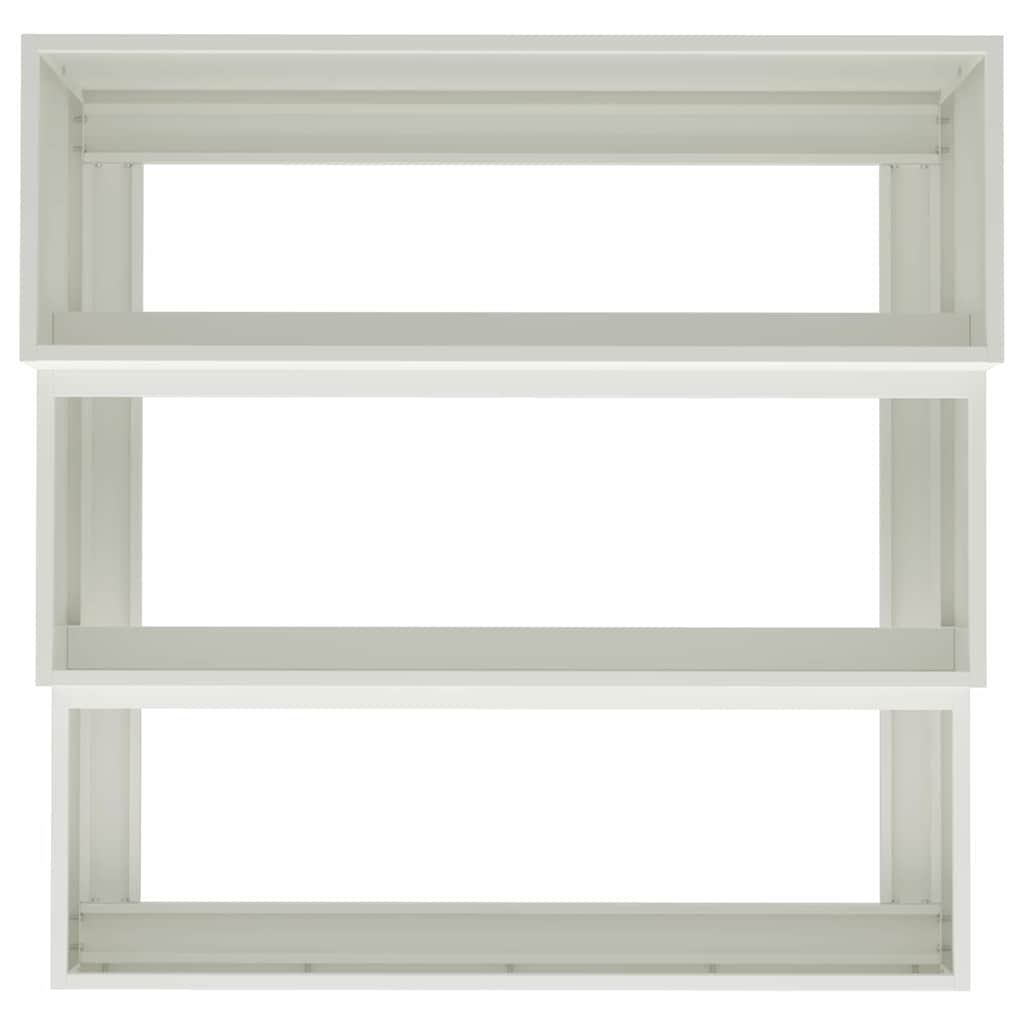 vidaXL Doniczka ogrodowa Biały 90 x 90 x 35 cm Stal zimnogięta